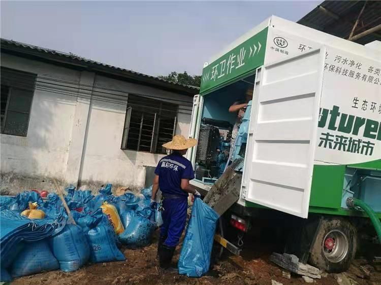 清水工业污泥压干处理